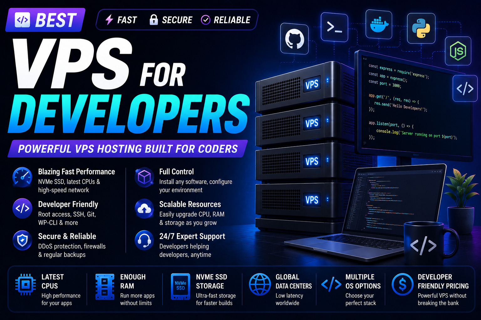 Best VPS for Developers (Docker, Git, CI/CD)